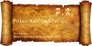 Polcz Kálmán névjegykártya